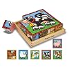Melissa & Doug Farm Wood Cube Puzzle $7