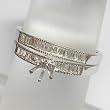 14K White Gold Diamond Wedding Set Semimount