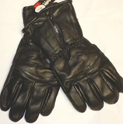 Imported Black Genuine Leather Microfiber Lined Luxurious Looking Gloves for Women and Teens Size Xlarge