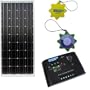 HQRP KIT (85W Monocrystalline Solar Panel 85 Watt Power 12V DC, Solar 10A Charge Power Controller / Regulator 12V / 24V 10 Amp) + HQRP UV Chain / UV Radiation Health Tester
