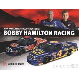 2004 Bobby Hamilton/Chad Chaffin Dodge Craftsman Truck postcard