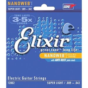 【クリックで詳細表示】Elixir Nanoweb Electric Super Light (09-42) ANTI-RUST エレキギター弦： 楽器
