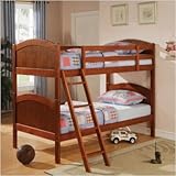 IMAGE OF Nigelle Twin Over Twin Bunk Bed in Dark Pine