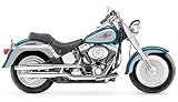 Harley Fatboy Bike blue Wall Mural