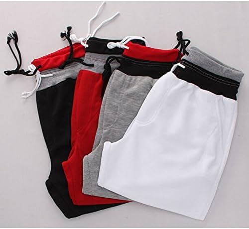 Nicoleshop Fashion Men Cotton Loose Harem Calf-length Sports Pants Jogging Shorts (XXL, White)