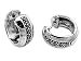 Sterling Silver Earrings with Marcasite - 15 mm x 6 mm