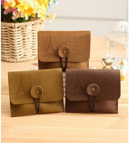 New Retro Romantic Tower Suede Leather Nostalgic Wallet Key Coin Bag Pouch Purse