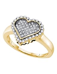 0.26CTW DIAMOND HEART RING