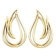 14K Yellow Gold Freeform Earring