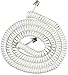 Power Gear Coiled Telephone Cord, 4 Feet Coiled, 25 Feet Uncoiled, Phone Cord works with All Corded Landline Phones, For Use in Home or Office, White, 76122