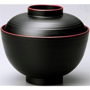 4 pc Japanese soup rice bowl Lacquer bowl with Lid NBK by 