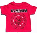 Toddler Kids THE RAMONES Rock N Roll T Shirt in Red