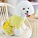 Froomer Small Puppy Pet Dog Stripes Pajamas Jumpsuits Clothes Clothing Yellow Small