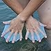 TrendBox 1 Pair- S Size Swim Swimming Soft Silicone Gear Paddle Fins Fingers Hand Palm Webbed Flippers Training Gloves Water Resistance