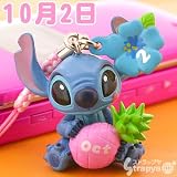 ディズニー365日誕生日＆記念日スティッチ根付(10月2日) 2月10日