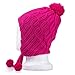 Tenergy Wireless Bluetooth Built-in microphone Beanie Basic Knit with Tassles, Color Pink