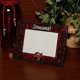 Tampa Bay Buccaneers Red-Pewter Art-Glass Horizontal Picture Frame