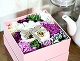 ［ビズフラワー］ソープフラワーミニボックスタイプ 花のような石けん入浴剤 ピンクボックス