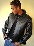 Bikerjacke Lederjacke - John F. Gee - Used-Style mit vielen Extras XL