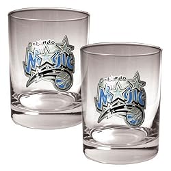 Orlando Magic NBA 2pc Rocks Glass Set - Primary Logo by Great American Products
