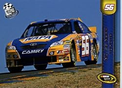 2011-NASCAR-PRESS PASS RACING CARD # 90 Martin Truex Jr. NSCS Cars In Protective Screwdown Display Case !!