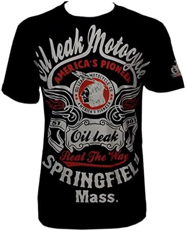 Oil Leak Motorcycles Men's T - Shirt Pioneer Brand Size S - XXL (M)