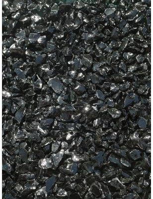 Exotic Pebbles &amp; Aggregates Eg10-L02 10 Lb Black Glass Pebbles