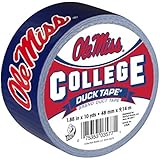 Duck Brand 240058 University of Mississippi Ole Miss College Logo Duct Tape, 1.88-Inch by 10 Yards, Single Roll