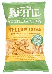 Kettle Tortilla Chips, Yellow Corn, 18-Ounce Bags (Pack of 12)