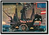 Framed Art Poster 20x30, Japanese War Ship