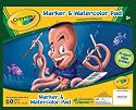 Crayola Marker & Watercolor Pad 10"X8"-50 Sheets/Pkg