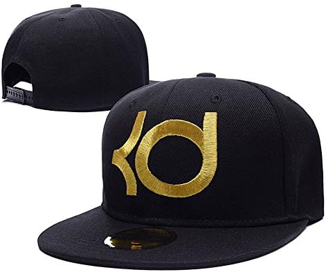Kevin Durant Logo Adjustable Snapback Embroidery Hats Caps - Black/Gold