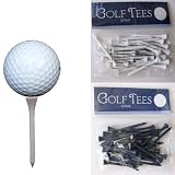AssortedColorsGolfTees.25PiecesofNavyBlueand25PiecesofWhite,2-3/4