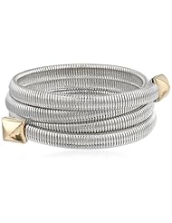 Steve Madden Pyramid Bead Coil Bracelet, 7.5"