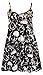 FashionMark Womens Plus Size Strappy Skull Rose Print Flared Swing Dress Top Vest