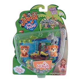 Jungle In My Pocket - Nanuk the Siberian tiger, Heloise the black rhino, Big Al the alligator and Geronimo the grizzly bear.