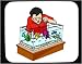 Mouse Pad with eating, feeding, fish, pets, aquarium, animal
