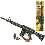 DELUXE M4 TOY MILITARY DART RIFLE - MACHINE GUN