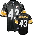Troy Polamalu Jersey: Reebok Black Replica #43 Pittsburgh Steelers Jersey
