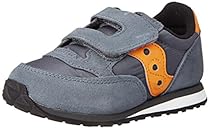 Saucony Jazz Hook and Loop Sneaker (Toddler/Little Kid),Grey/Orange,4 M US Toddler
