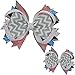 LCLHB 4.5 Inch Dot Polka Stacked Large Bow with Crocodile Hair Clips for Girls 12PCS