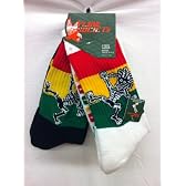 Flow Society Authentic Lacrosse Gear Socks Rasta Skeleton One White, One Black pair (This is a pack of 2 pairs of socks.) Size Medium Fits Shoe 4-8.5