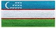 Uzbekistan Flag Embroidered Patch Uzbek Iron-On National Emblem