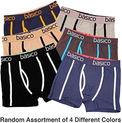 Uwant 4 Boxer Briefs 100% Cotton Underwear Color Trim Shorts Trunk Pairs S M L XL