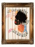 Art Reproduction Oil Painting - Scarlet in the Post Racial Era with Renaissance Bronze Frame - Bronze Finish - 40 X 50 - Hand Painted Framed Canvas Art