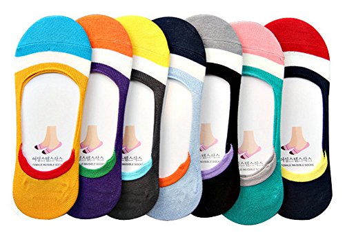 Womens Colored Non Slip Low Cut Shoe Liner No Show Socks