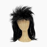 Synthetic Black Rock Star Wig