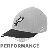 adidas San Antonio Spurs Gray-Black Official On Court Performance Flex Fit Hat