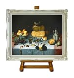 Still Life with Cheeses - Dijck Large Framed Art Print on Canvas