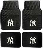 MLB New York Yankees Car Floor Mats Heavy Duty 4-Piece Vinyl - Front and Rear